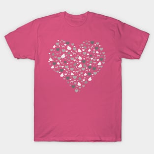 Boston Terrier Love Hearts Boston Valentine's Day Gift T-Shirt